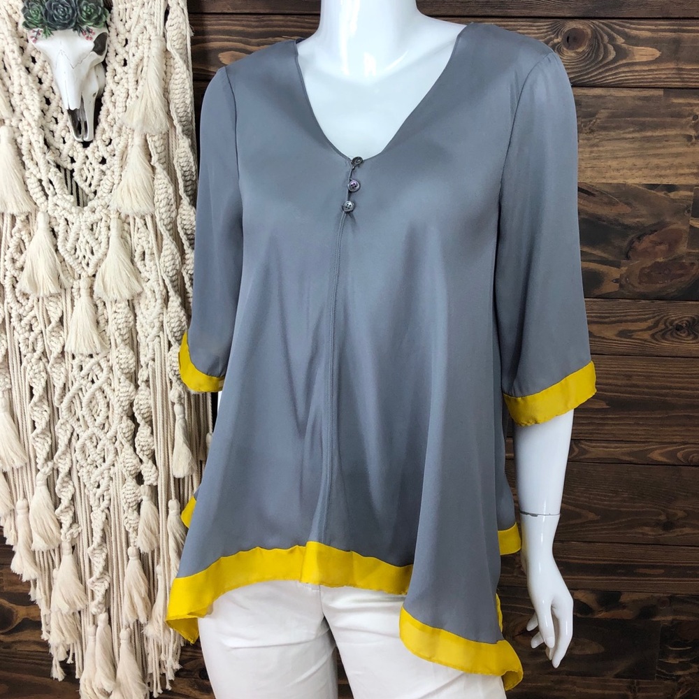 Cynthia Steffe | Flowy Colorblock Blouse‎